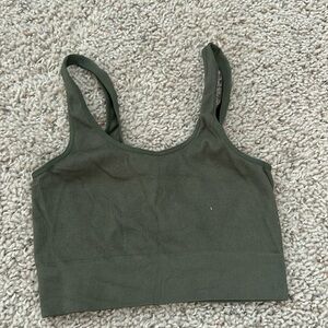 Size S/M green cropped workout tank